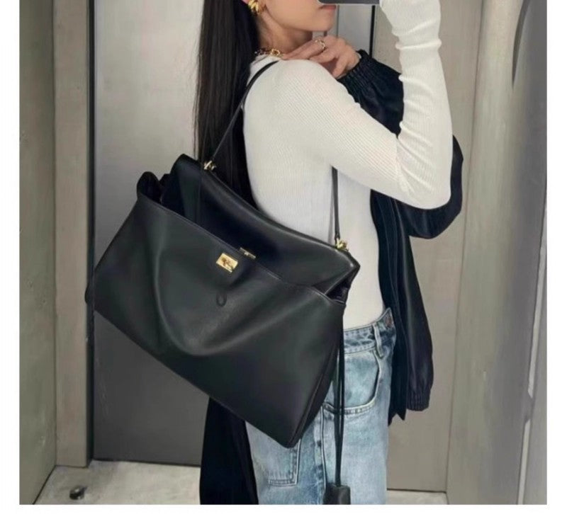 Leather Kelly Cowhide Large Capacity Commuter Bags