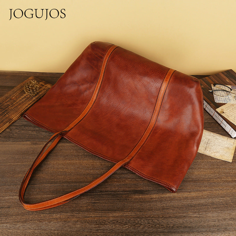 Women's Slouchy Large Capacity Vintage Leather Bags
