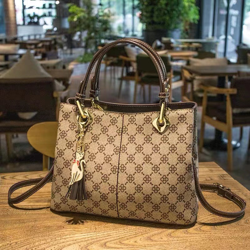 Women's Genuine Leather Fashion Printed Light Luxury Bags