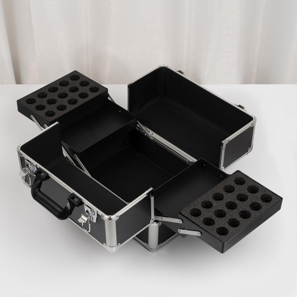 Large Capacity Storage Box With Manicure Cosmetic Cases
