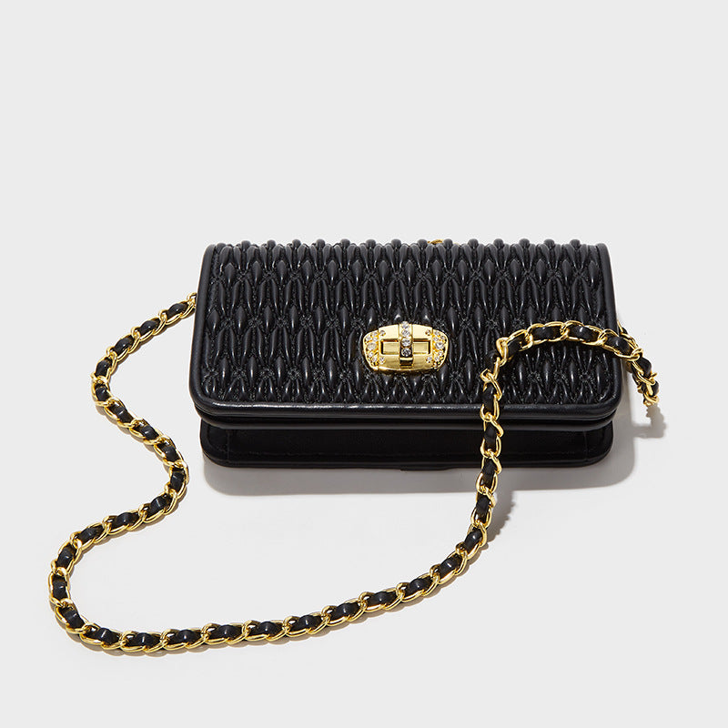 Women's Fashionable Diamond High-grade Underarm Pearl Chain Shoulder Bags