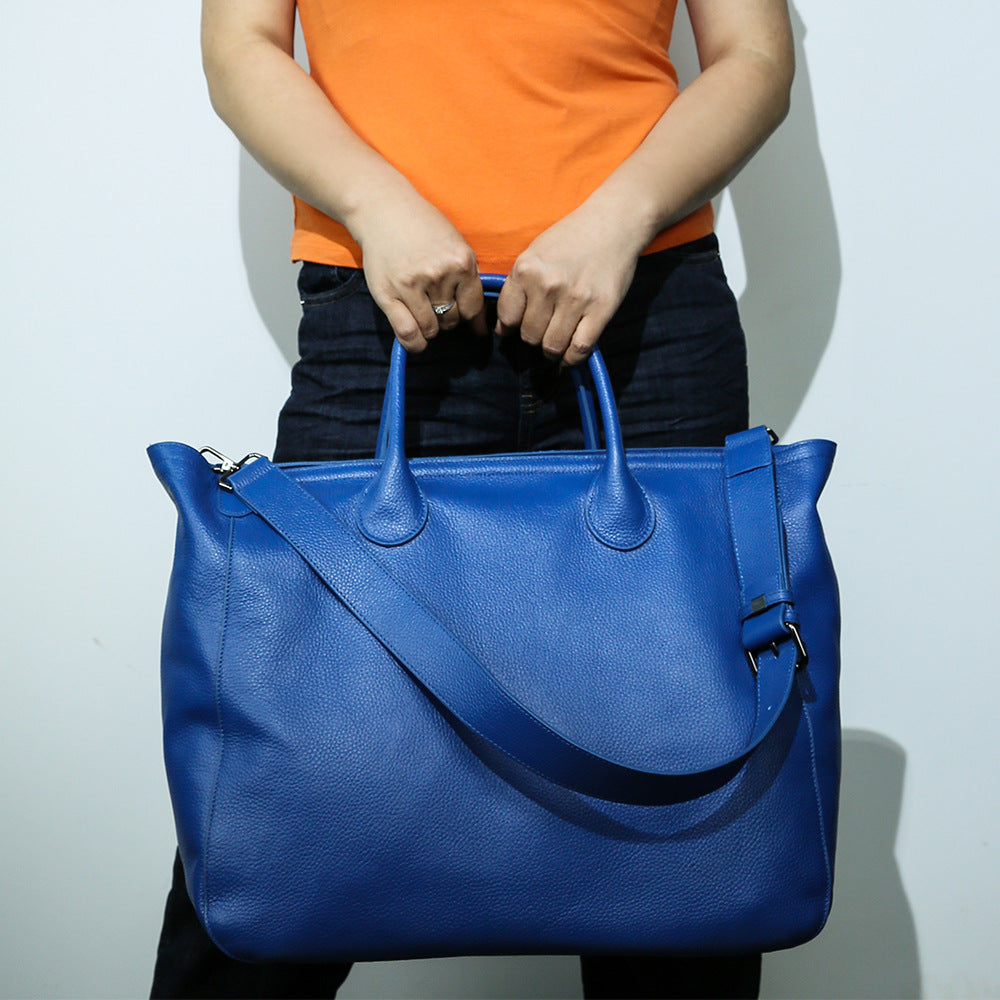 Women's Cowhide Big Wings Style Large Capacity Genuine Handbags