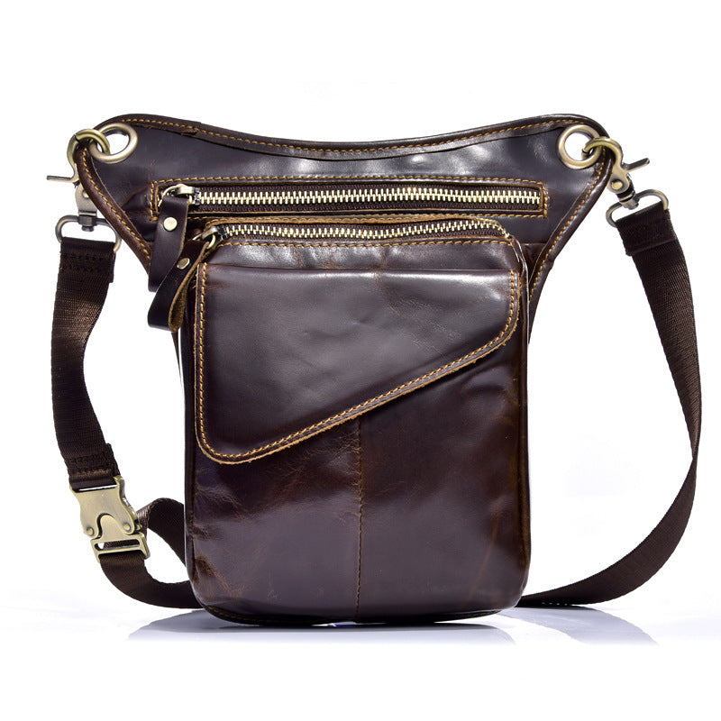 Men's Leather Tactics Legging Mobile First Layer Men's Waist Packs