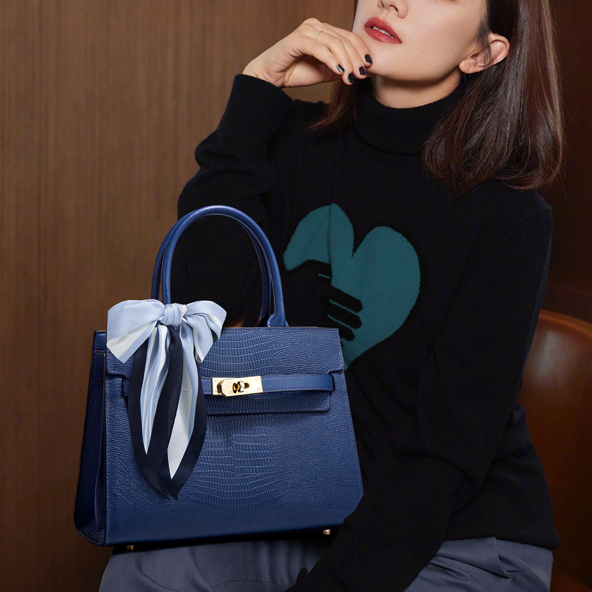 Women's Genuine Leather To Give Mom High-grade Shoulder Bags
