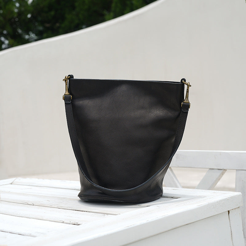 Layer Vegetable Tanning Leather High-grade Large Capacity Bags