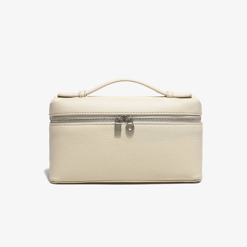 Women's Genuine Leather Lunch Box Kelly Lychee Handbags