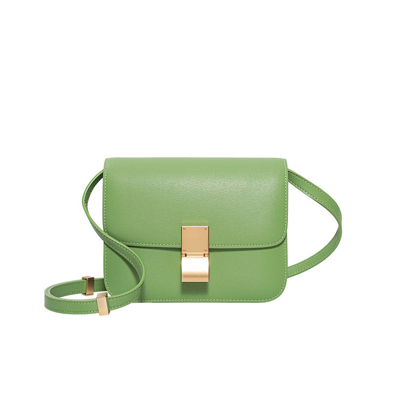 Women's Genuine Leather Retro Light Luxury Minority Joker Small Square Bags