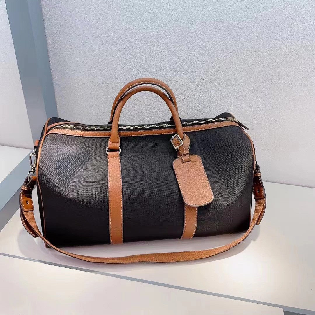Women's Portable Lightweight Business Leisure Genuine Leather Travel Bags