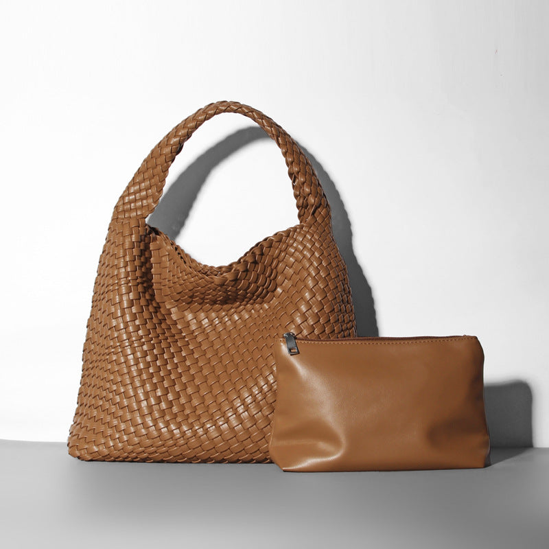 Women's Fashion Woven Hand Large Capacity Combination Shoulder Bags