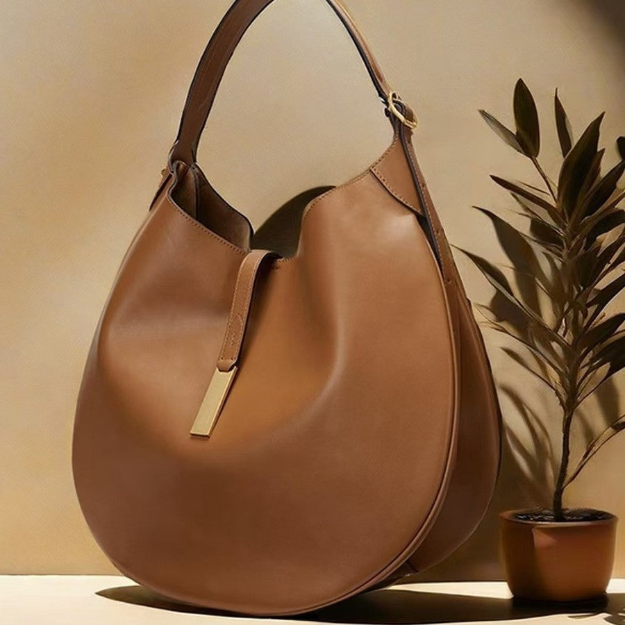 Women's Underarm Suede Equestrian Design Dumpling Trendy Portable Bags