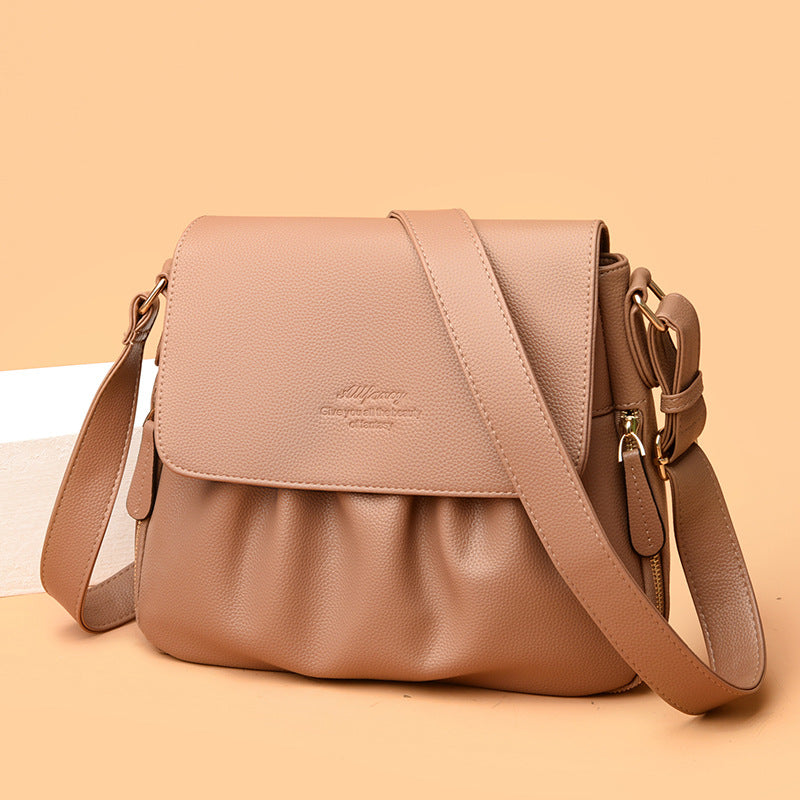 Women's Mom Fashion Simple Genuine Leather Crossbody Bags