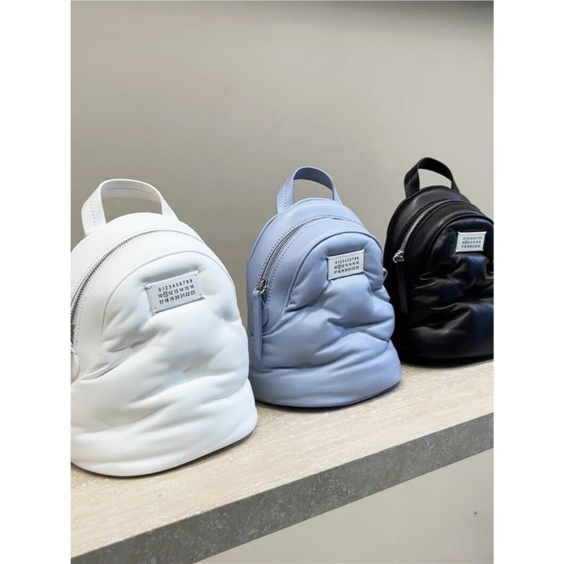 Women's Comfortable Sheepskin Chain Leather Mini Backpacks