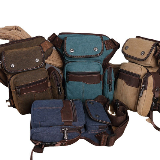 Men's Retro Vertical Model In Shape Zipper Men's Messenger Bags
