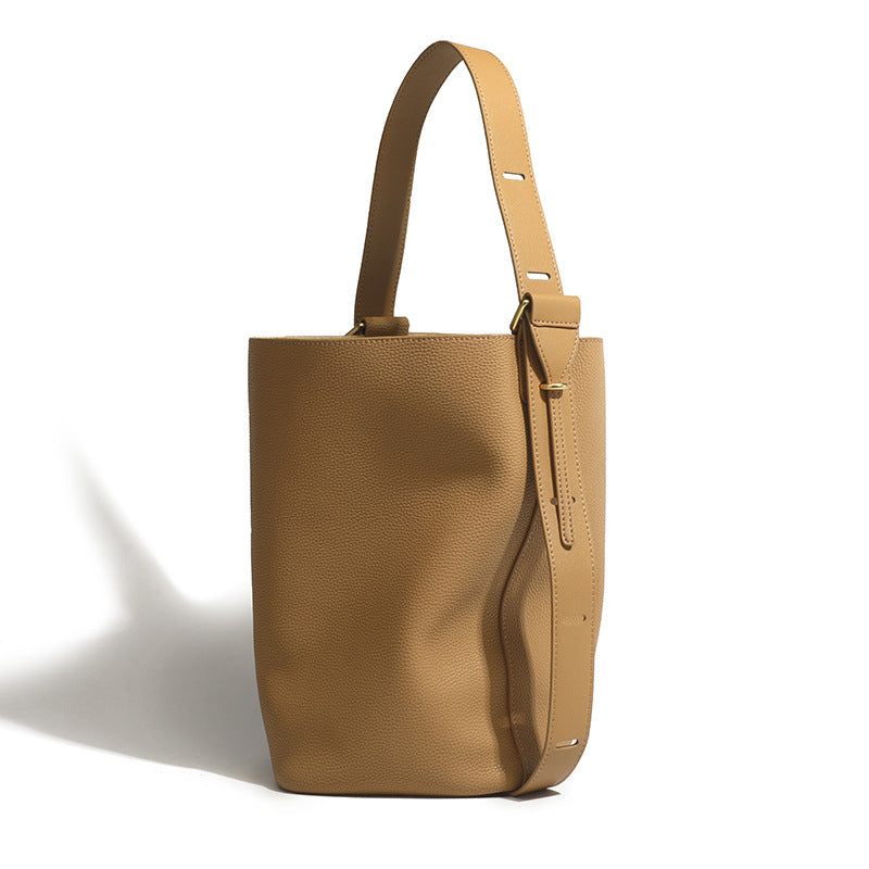Women's Designer Model Cowhide Wandering High-grade Single Bucket Bags