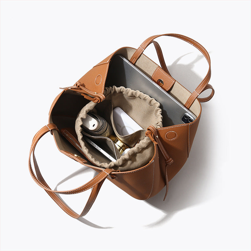 Women's Capacity High-grade First Layer Cowhide Underarm Bags