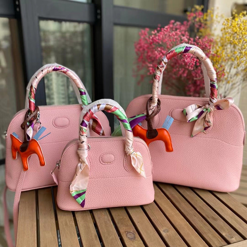Classic Genuine Leather Bowling Fashion Shell Bags
