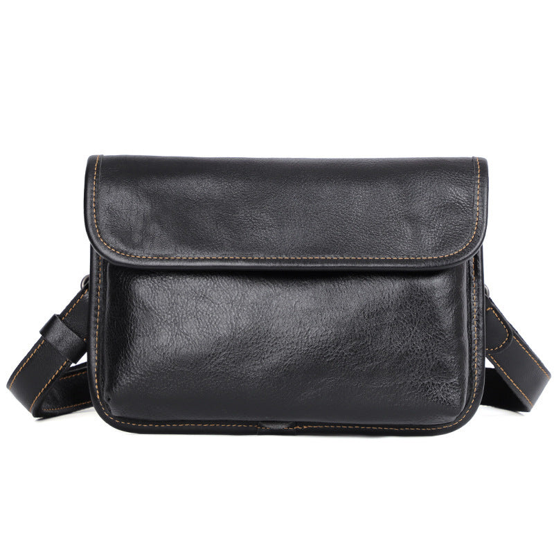Men's Leather Street Trendy First Layer Cowhide Men's Messenger Bags