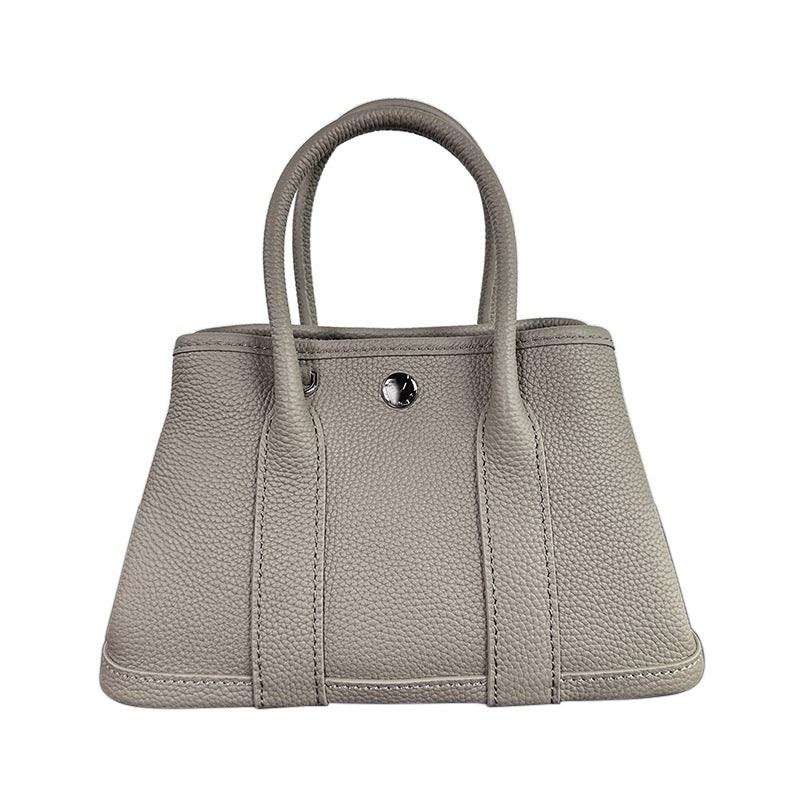Women's Cowhide Lychee Pattern Mini Portable Fashionable Handbags