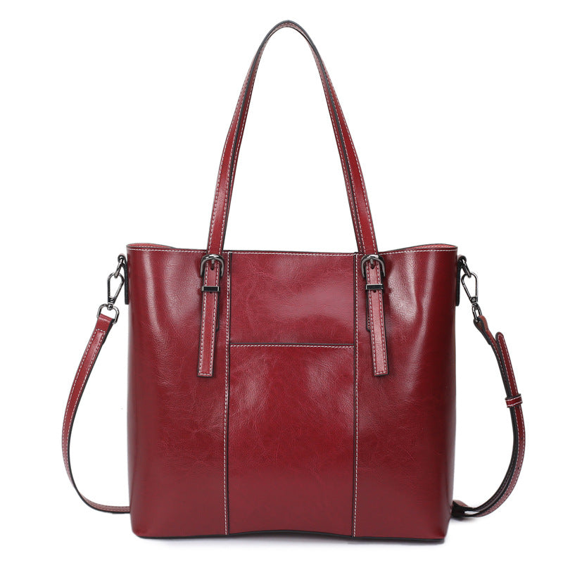 Women's Genuine Leather High-grade Versatile Large Capacity Shoulder Bags