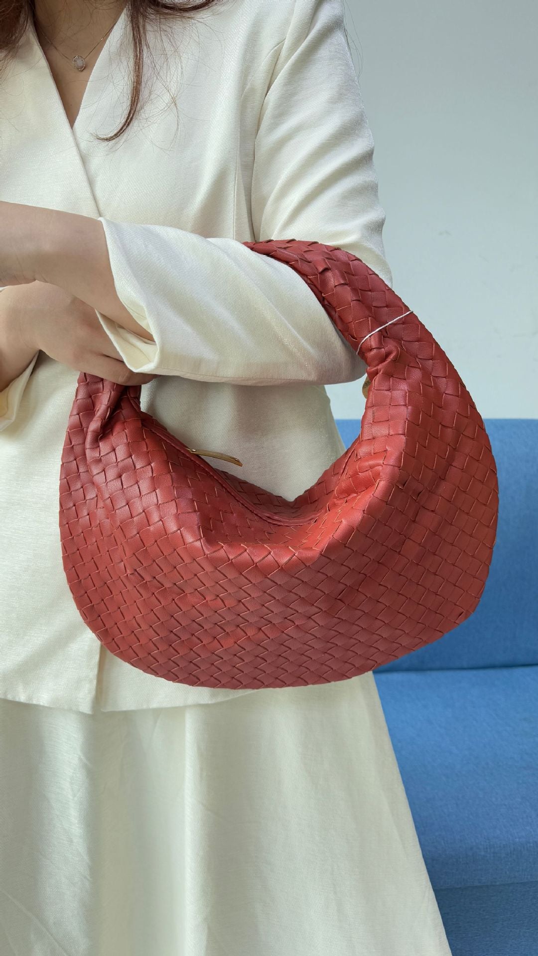 Women's High-grade Woven Stylish Underarm Large Capacity Tote Bags