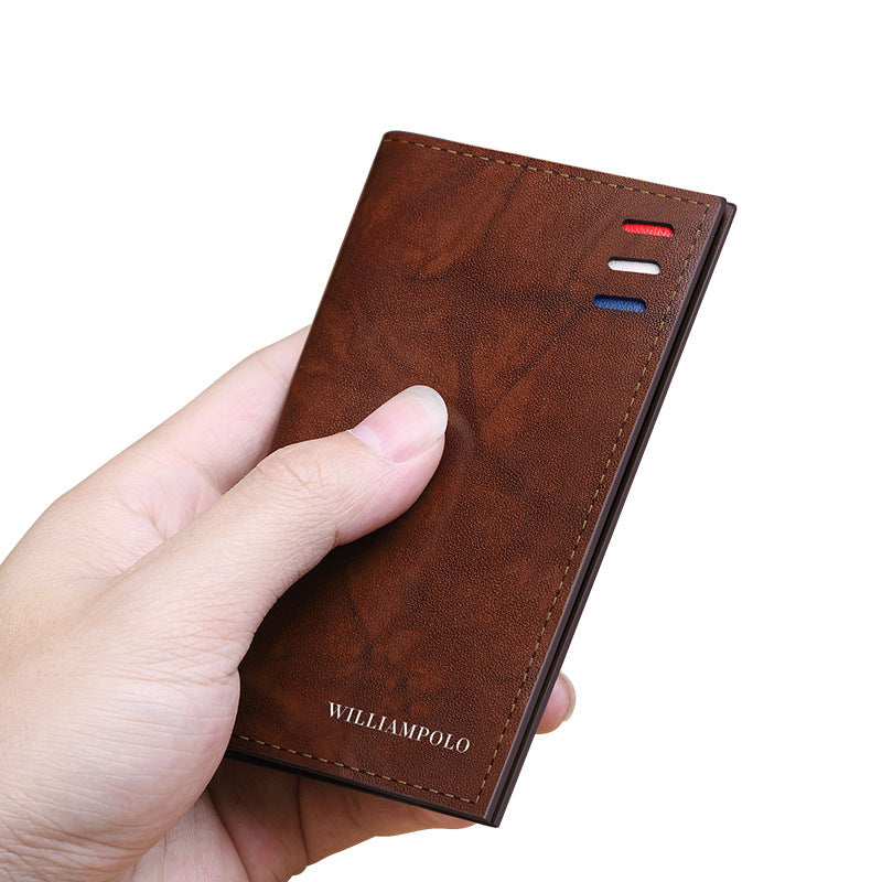 Men's Emperor Paul Genuine Leather Mini Thin Document Card Holder