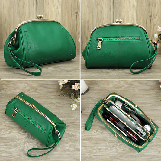 Women's Layer Cowhide Good-looking High Quality Portable Cosmetic Bags