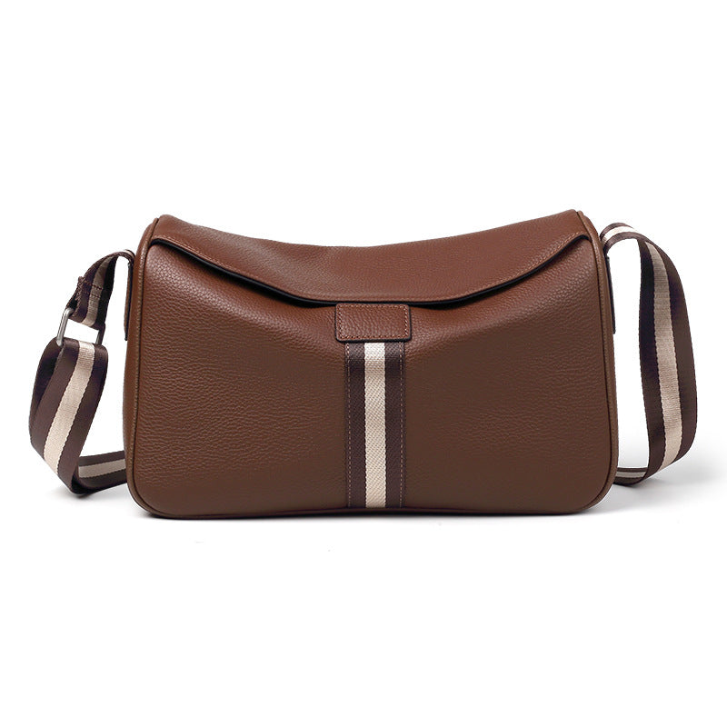 Men's Versatile First Layer Cowhide Trendy Men's Shoulder Bags