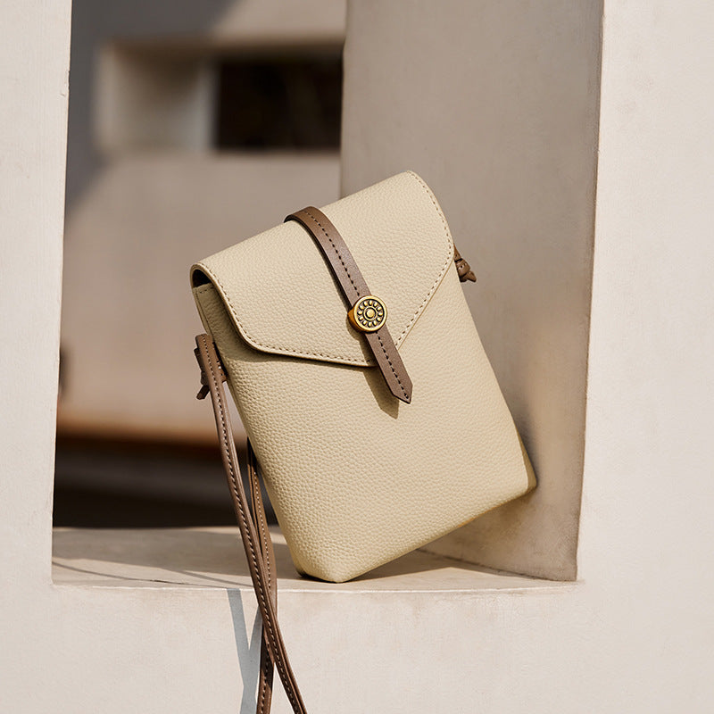 Women's Graceful Leather Mini Clothes Mobile Bags
