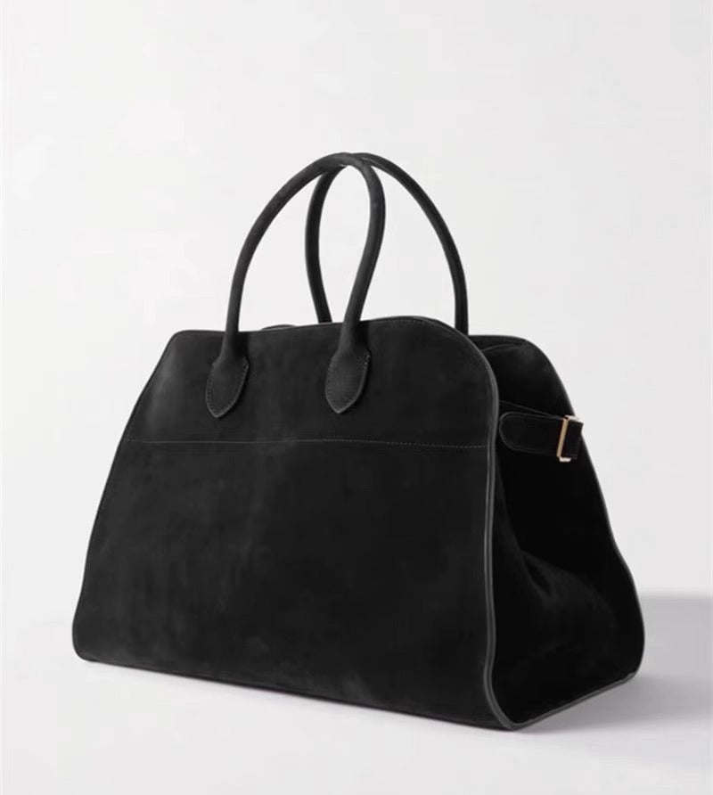 Real Leather Suede Lychee Pattern Commuter Crossbody Bags