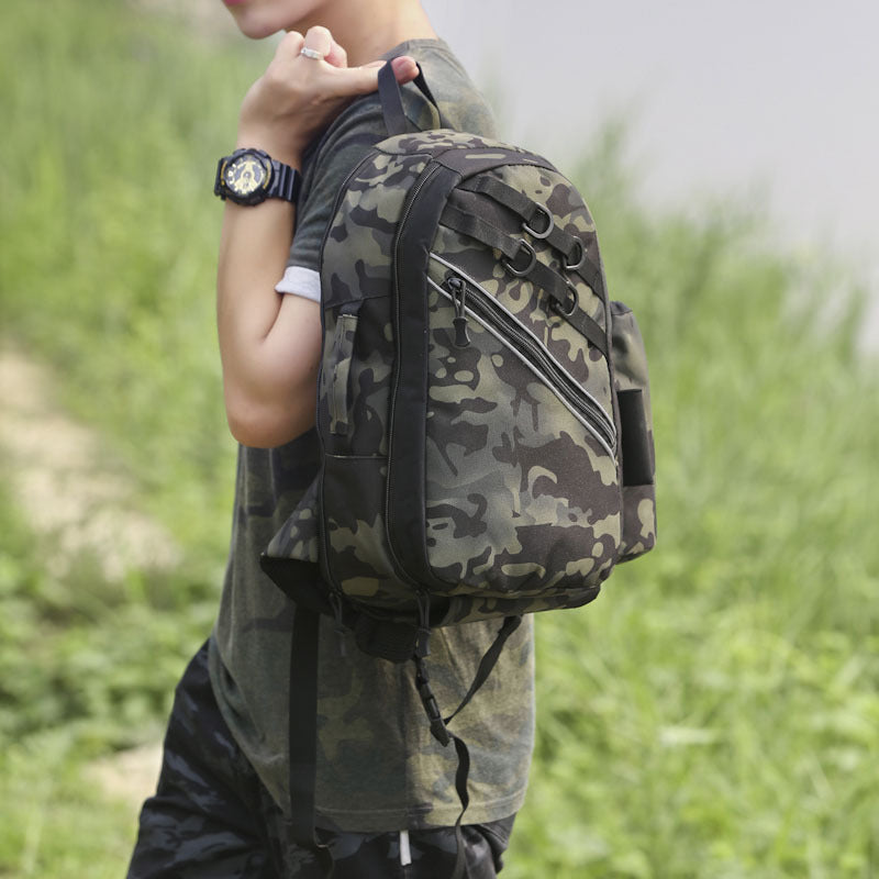 Men's Fishing Camouflage Tactics Cycling Fashion Single Men's Chest Bags