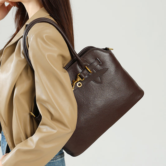 Women's Genuine Leather Fashion Senior Hand Shoulder Bags