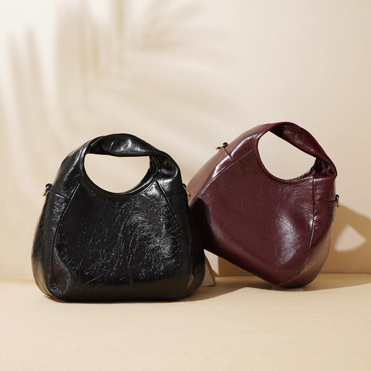 Women's First Layer Cowhide Large Capacity Versatile Shoulder Bags