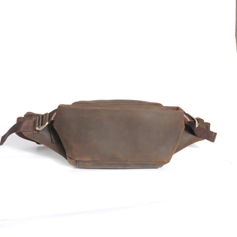 Men's Trendy Leather Multifunctional Crazy Horse Men's Waist Packs