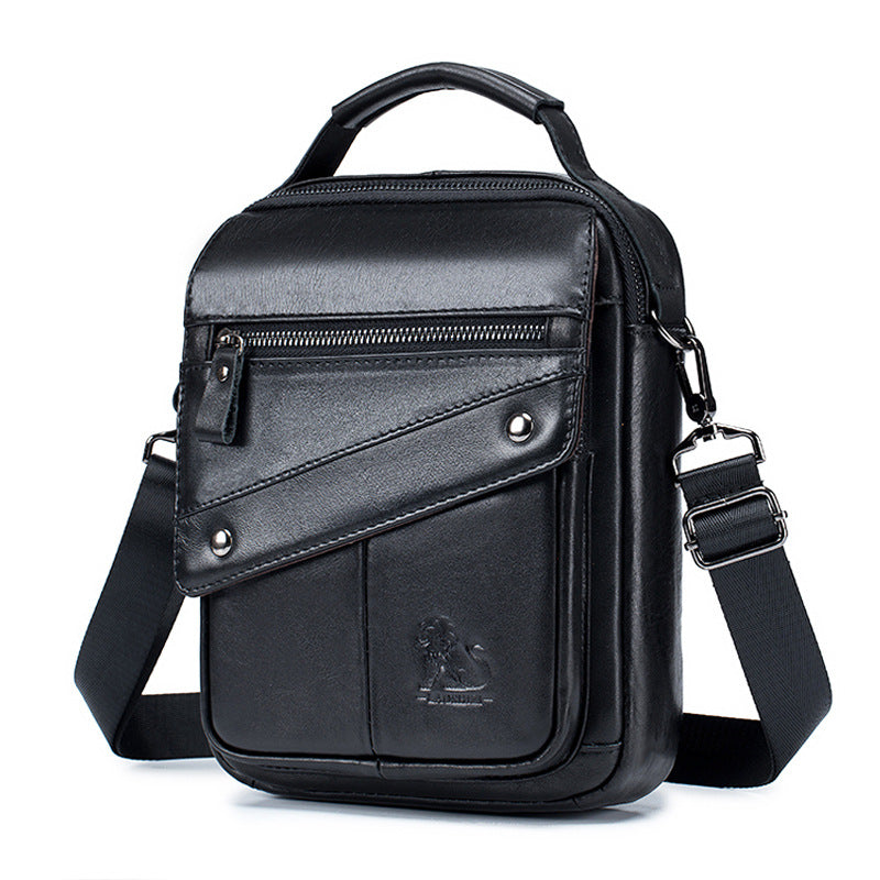 Men's First Layer Cowhide Retro Trendy Large Men's Shoulder Bags