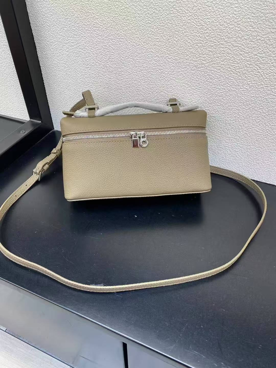 Women's Leather Lunch Box Genuine Pattern First Crossbody Bags