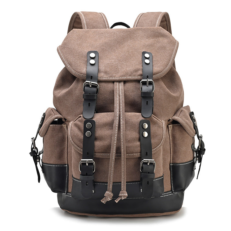 Retro Waterproof Oil Wax Canvas Large Backpacks