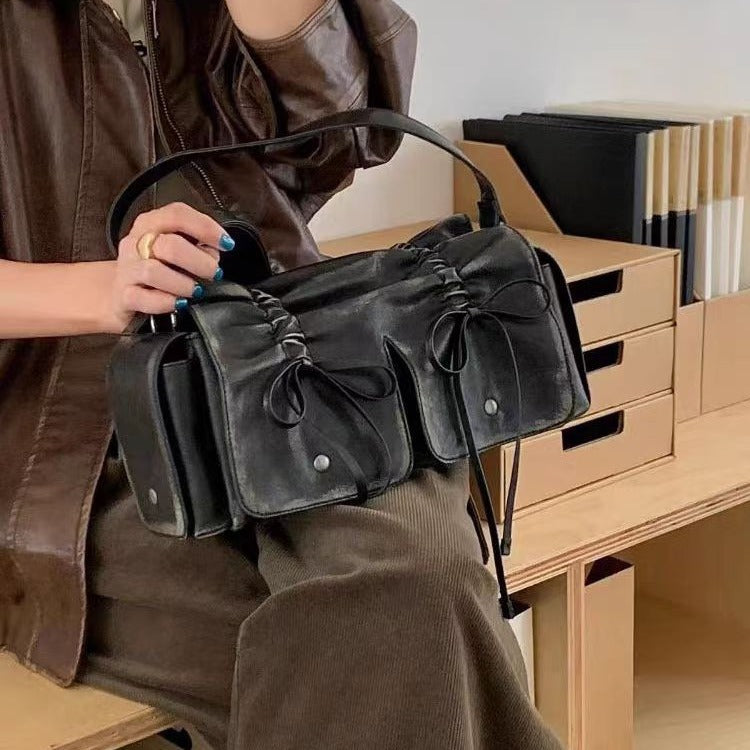 Bow Hot Underarm Waste Soil Wind Dark Shoulder Bags