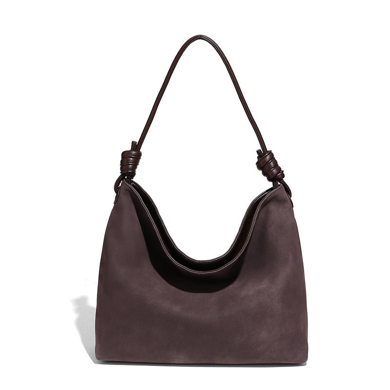Women's Underarm Large Capacity Commuter Frosted Suede Shoulder Bags