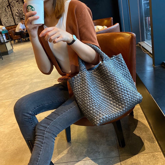 Slouchy Large Capacity Hand-woven Versatile Mother Bags