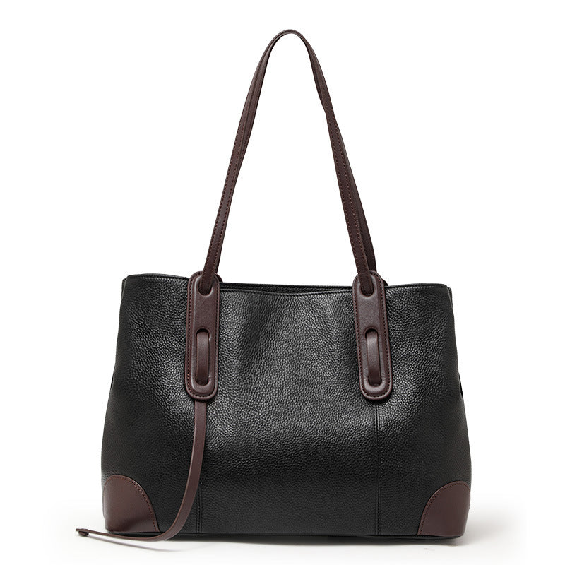 Women's Leather Fashionable Large Capacity Soft Big Shoulder Bags