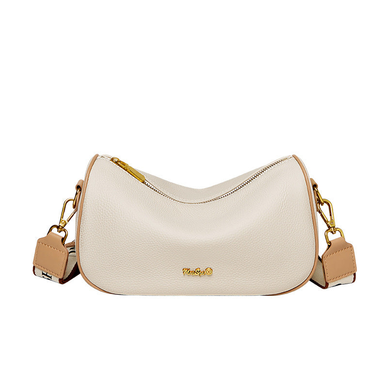 Women's Female Lady Pillow High-grade Saddle Leather Crossbody Bags