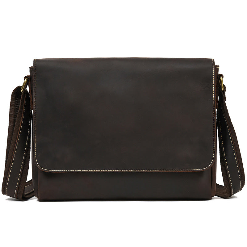 Men's Leather Top Layer Cowhide Genuine Flip Men's Briefcases