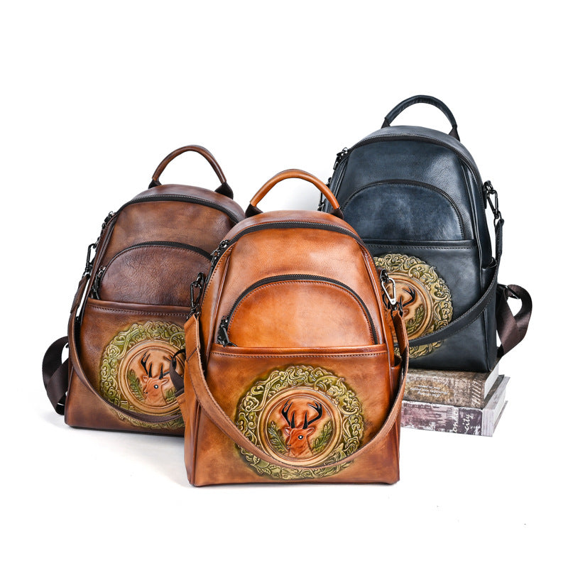 Retro Rub Colored Female First Layer Backpacks