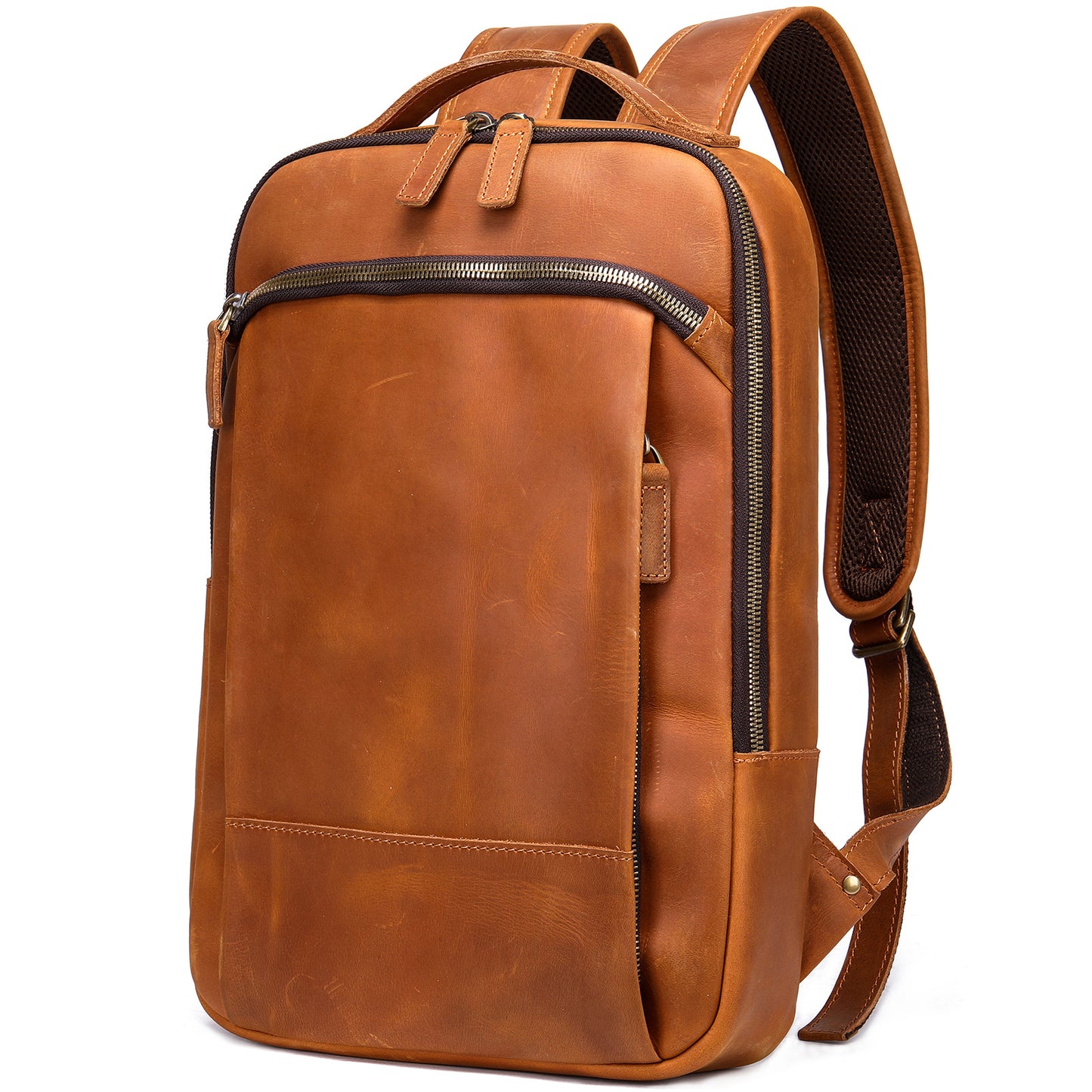 Men's Retro Crazy Horse Large Capacity Inch Backpacks