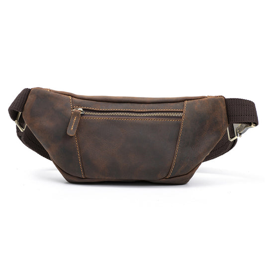 Men's Retro Crazy Horse Leather Trendy Men's Waist Packs