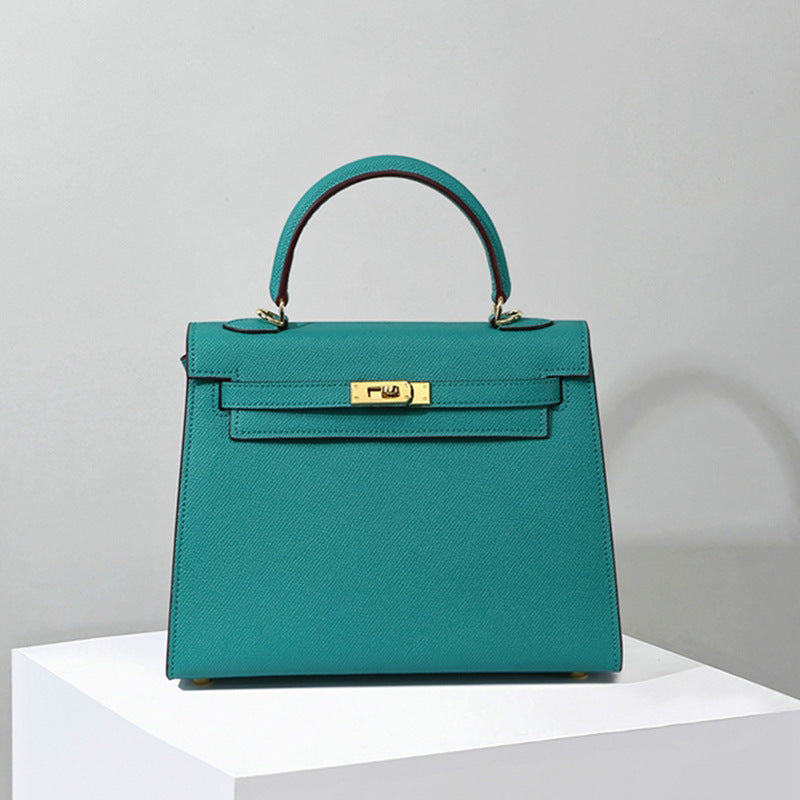 Women's Genuine Leather Advanced Texture Palm Print Kelly Crossbody Bags