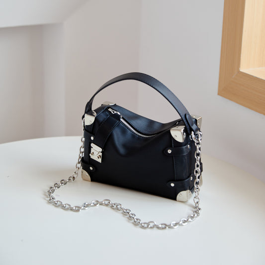 Women's Capacity Soft Leather Classic Style Chain Small Square Bags