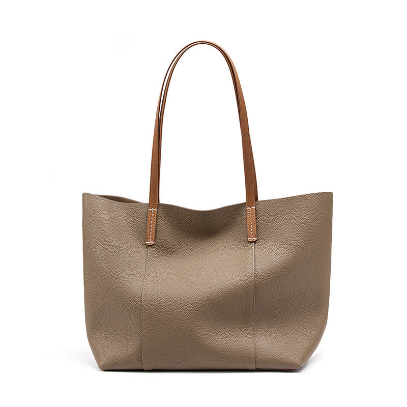 Large Capacity Top Layer Cowhide Big Bucket Bags