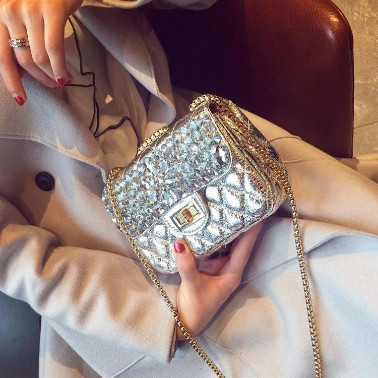 Women's Classic Style Rhombic Crack Handmade Shoulder Bags