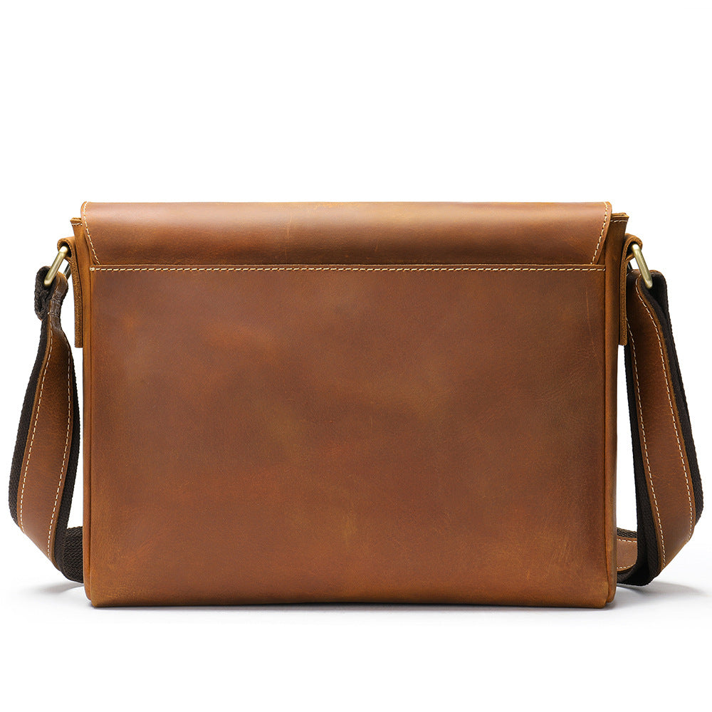 Men's Retro Crazy Horse Leather First Layer Men's Messenger Bags